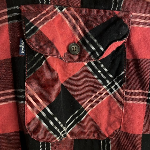 LEVI’S 🌲 RED/BLACK PLAID 100% COTTON LONG SLEEVE BUTTON DOWN SHIRT Size Men’s XL - Picture 3 of 7